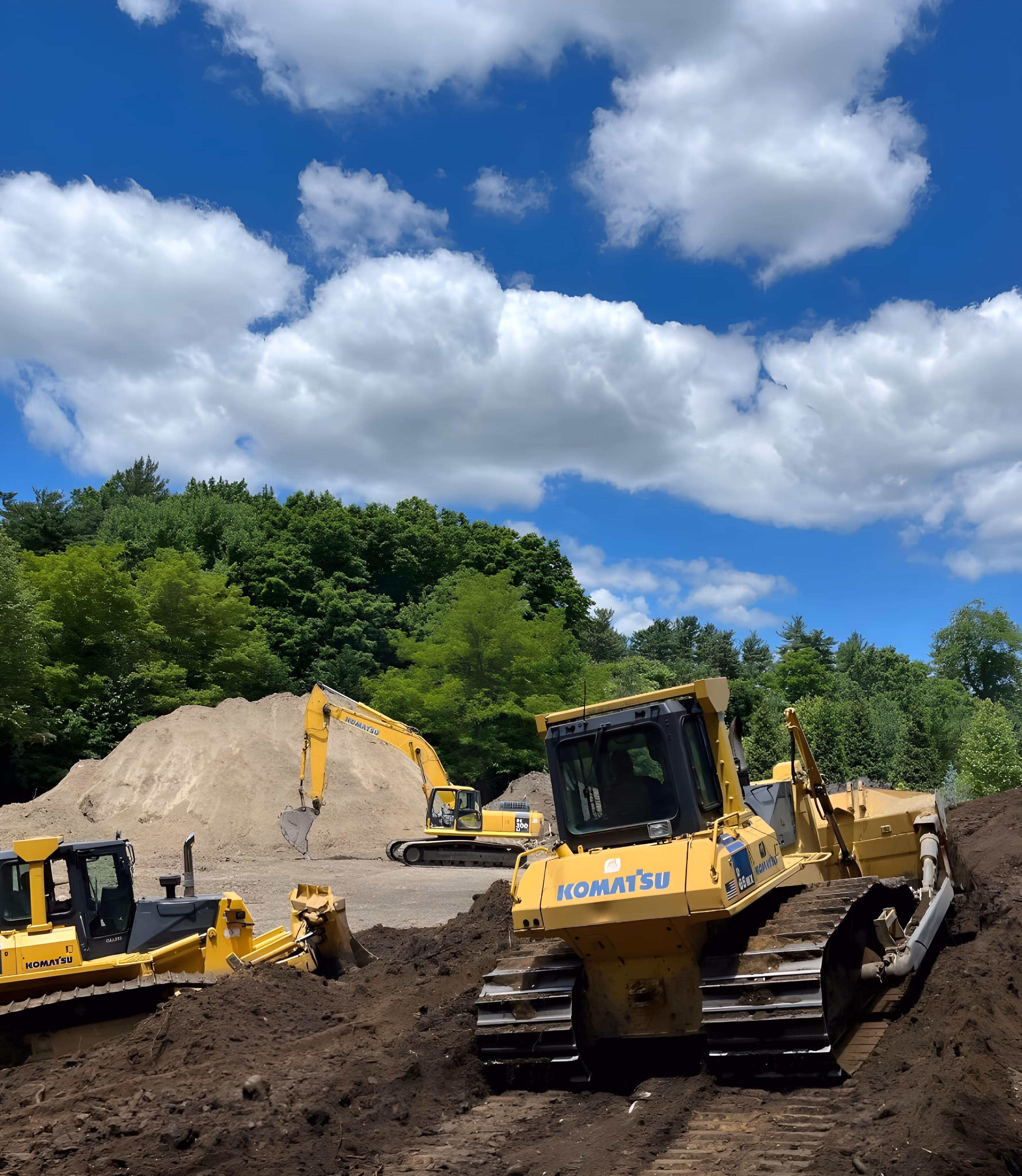 D.C. Crane excavating equipment at work