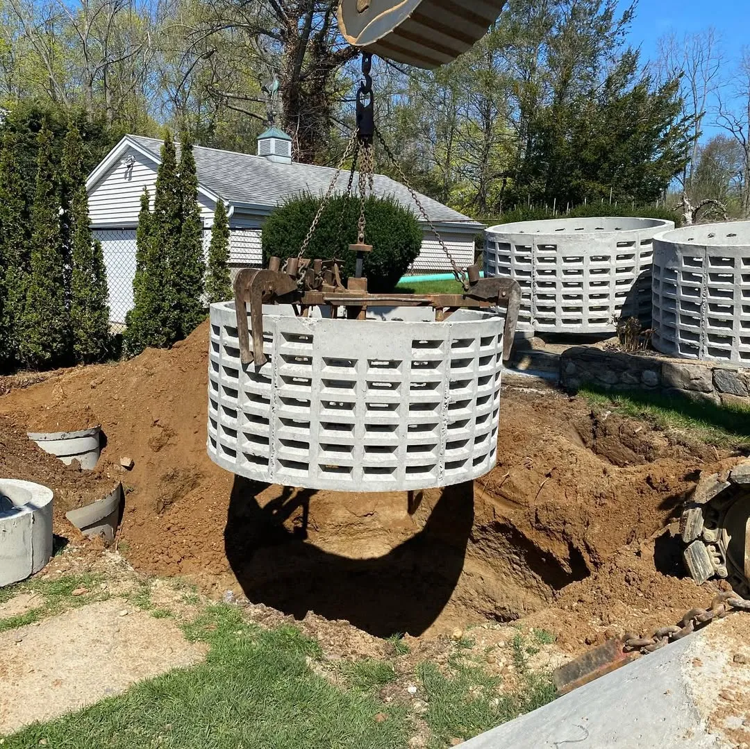 D.C. Crane Service performing Septic Systems on Long Island, NY